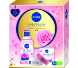 Nivea Rose Touch micelárna voda s organickou ružovou vodou 400 ml + Rose Touch hydratačný denný gél-krém pre všetky typy pleti 50 ml, kozmetická sada pre ženy