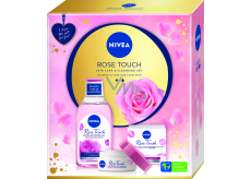 Nivea Rose Touch micelárna voda s organickou ružovou vodou 400 ml + Rose Touch hydratačný denný gél-krém pre všetky typy pleti 50 ml, kozmetická sada pre ženy