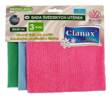 Clanax švédsky uterák z mikrovlákna, mix farieb 30 x 30 cm 3 kusy