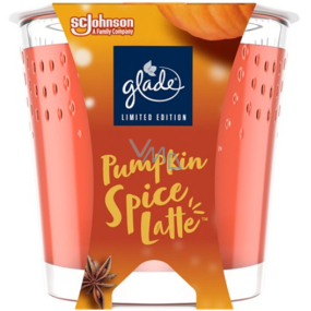 Glade Pumpkin Spice Latte vonná sviečka v skle, doba horenia až 38 hodín 129 g