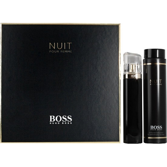 Hugo Boss Nuit pour Femme toaletná voda pre ženy 75 ml + telové mlieko 200 ml, darčeková sada