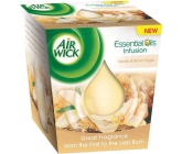 Air Wick Essential Oils Infusion Vanilla & Brown Sugar vonná sviečka v skle 105 g