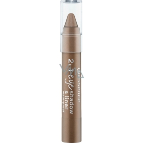 Essence 2in1 Eyeshadow & Liner vodoodolné očné tiene a linky 01 Go Bronze 3,5 g