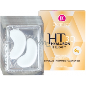 Dermacol Hyaluron Therapy 3D Osviežujúca hydratačná maska na oči 6 x 6 g