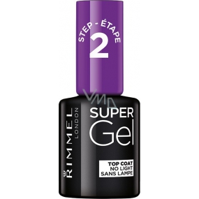 Rimmel London Super Gel Top Coat krycí lak na nechty 001 Transparent 12 ml