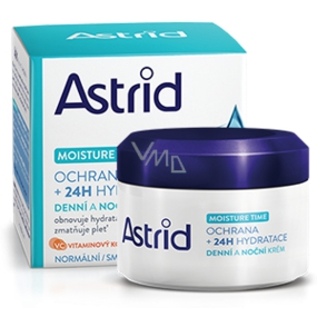 Astrid Moisture Time Ochranný hydratačný denný a nočný krém pre normálnu a zmiešanú pleť 50 ml