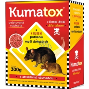 Kumatox G granulovaná nástraha na ničenie myší domácich 300 g