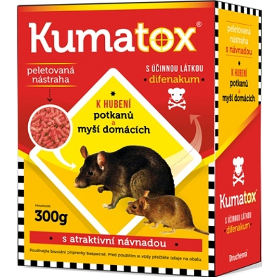 Kumatox G granulovaná nástraha na ničenie myší domácich 300 g
