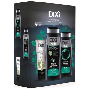 Dixi Muži 3v1 Aktívny Relax sprchový gel 400 ml + šampón proti lupinám na vlasy 400 ml + Foot Care balzam proti poteniu nôh 100 g, kozmetická sada
