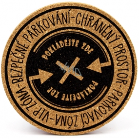 Nekupto Korkový podtácek Parkovacia zóna - V.I.P. zóna - Bezpečné parkovanie - Chránený priestor 10 cm