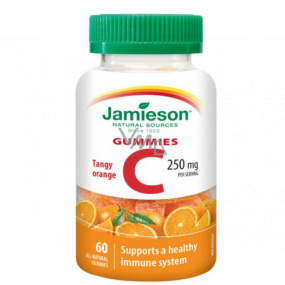 Jamieson Vitamín C Gummies Pomaranč pastilky posilňujúce imunitu 250 mg doplnok stravy 60 tabliet