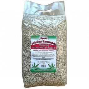 Apetit Johnny Cannabis podstielka z konopného pazderia pre alergická zvieratka ekologická bezprašná podstielka. 100% prírodný produkt 10 l