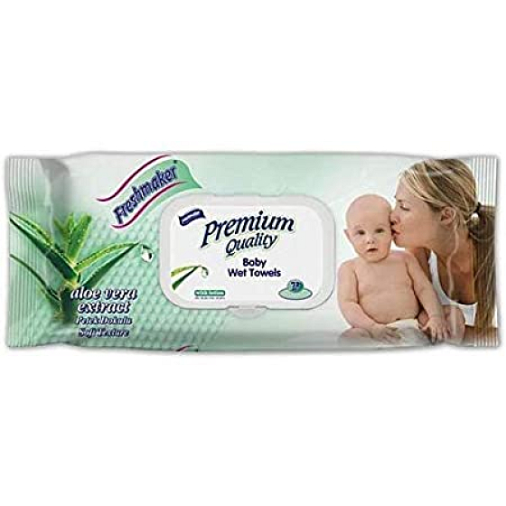 Freshmaker Premium Aloe Vera vlhčené obrúsky pre deti 72 kusov