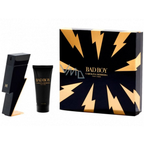 Carolina Herrera Bad Boy toaletná voda pre mužov 100 ml + sprchový gél 100 ml, darčeková sada pre mužov