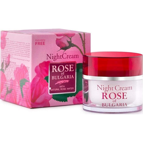 Rose of Bulgaria Nočný krém s mandľovým, makadamiovým a pšeničným olejom 50 ml