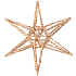 Závesná LED vianočná dekorácia Star gold 300 x 300 mm s časovačom