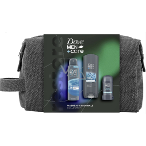 Dove Men +Care Restore Clean Comfort sprchový gel 250 ml + antiperspirant sprej 150 ml + deodorant stick 50 ml + kosmetická taška, kosmetická sada pro muže