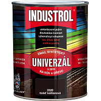 Industrol S2013 univerzál lesk vrchná farba na kov a drevo, 2880 gaštanovo hnedá, 750 ml
