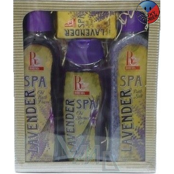 Bohemia Gifts Spa Lavender kúpeľ 500 ml + sprchový gél 300 ml + soľ do kúpeľa 600 g + mydlo 100 g, kozmetická sada