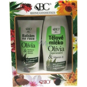 Bion Cosmetics Olívia telové mlieko 500 ml + balzam na ruky 200 ml, kozmetická sada