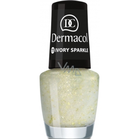 Dermacol Nail Polish with Effect Glitter Touch lak na nechty s efektom 11 Ivory Sparkle 5 ml