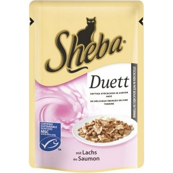 Sheba Duett kapsička s lososom 85 g