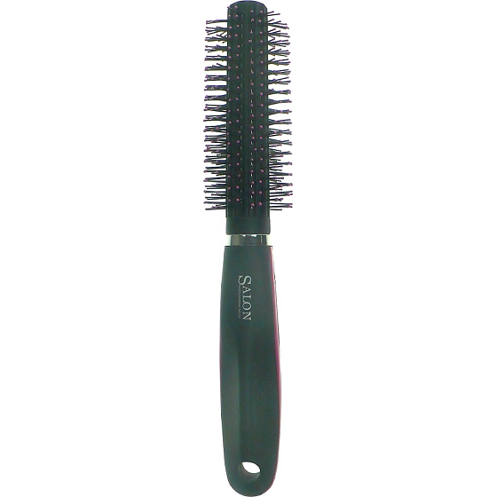 Salon Professional Brush kefa na vlasy okrúhly čierno-ružový 22,5 cm 40270