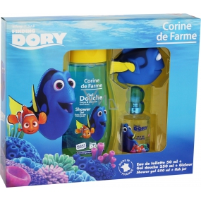Corine de Farma Disney Finding Dory toaletná voda pre deti 50 ml + sprchový gél 250 ml + hračka do kúpeľa rybička, darčeková sada