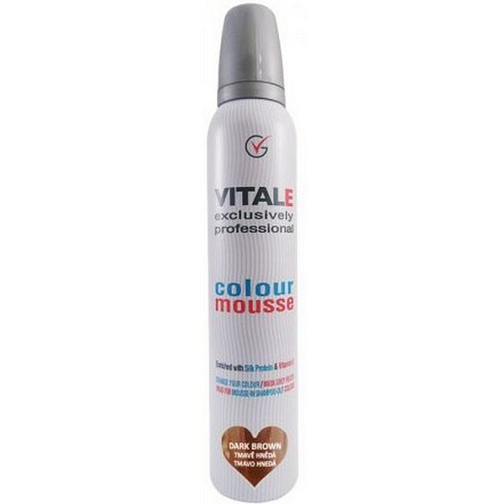 Vitale Exclusively Professional farbiace penové tužidlo s vitamínom E Dark Brown - Tmavo hnedá 200 ml