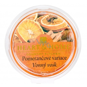 Heart & Home Pomarančové variácie Sójový prírodný voňavý vosk 27 g