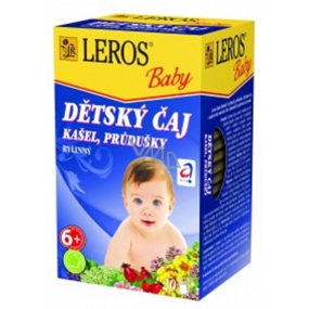 Leros Baby Kašeľ, priedušky bylinný čaj pre deti 20 x 1,5 g