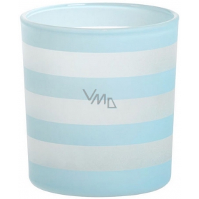 Yankee Candle Coastal Stripe svietnik na votívny sviečku modrý 8 x 7 cm