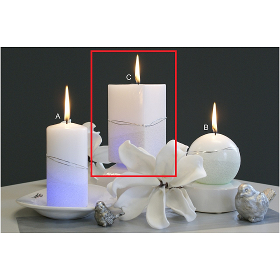 Lima Magická Artic sviečka hranol 65 x 120 mm 1 kus