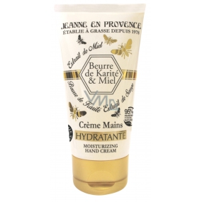 Jeanne en Provence Beurre de Karité & Miel Bambucké maslo a Med extra výživný a hojivý krém na ruky 75 ml