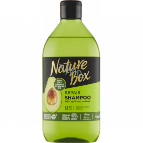 Nature Box Avokádo Regeneračný šampón na vlasy so 100% za studena lisovaným avokádovým olejom, vhodné pre vegánov 385 ml
