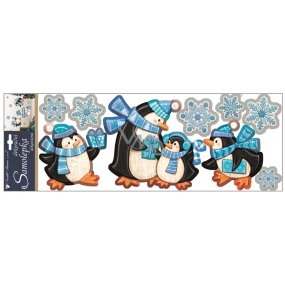 Samolepky plastické tučniaky 57 x 20 cm