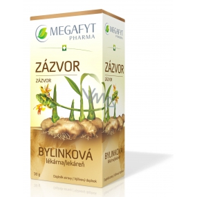 Megafyt Bylinková lekáreň Zázvor bylinný čaj napomáha k tráveniu, dýchanie a duševnej pohode 20 x 1,5 g