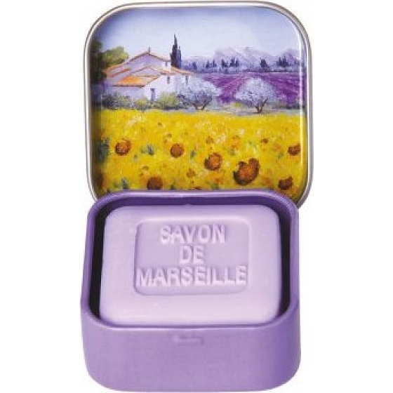 Esprit Provence Levanduľa a slnečnice Marseillské toaletné mydlo v plechu 25 g