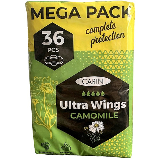 Hygienické vložky Carin Ultra Wings Camomile 36 ks