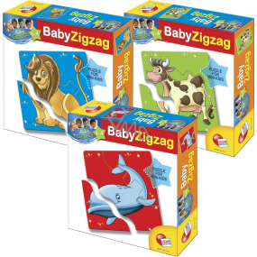 Baby Genius Maxi Puzzle Zigzag pre deti 12 dielikov rôznych typov, odporúčaný vek 1-4 roky