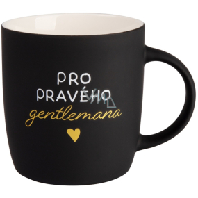 Albi Zamatový hrnček - Pre pravého gentlemana čierny 330 ml