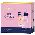 LA RIVE HER CHOICE parfémovaná voda 100 ml + deodorant sprej 150 ml, darčeková sada pre ženy + Sprchový gél La Rive 2v1 Minie 250 ml NAVÍC