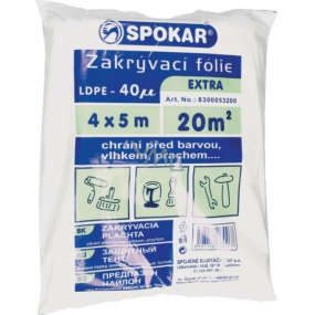 Spokar Extra Zakrývacia fólia LDPE, 40 μ, 20 m?, 4 × 5 m