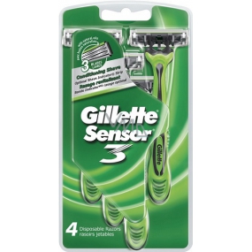 Gillette Sensor 3 holítka 3 britvy pre mužov 4 kusy
