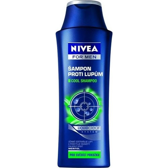 Nivea Men Cool proti lupinám šampón poskytuje okamžitý chladivý efekt 250 ml