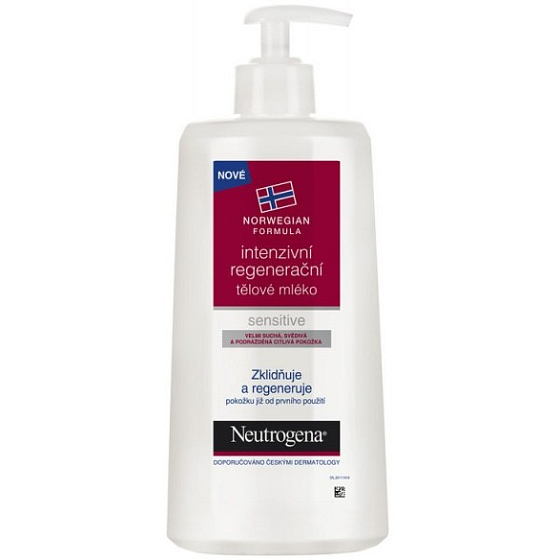 Neutrogena Sensitive Intenzívne regeneračné telové mlieko veľmi suchá citlivá pokožka 400 ml