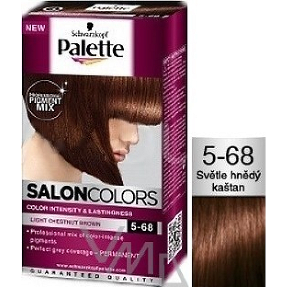 Schwarzkopf Palette Salon Colors farby na vlasy odtieň 5-68 Svetlohnedý gaštan
