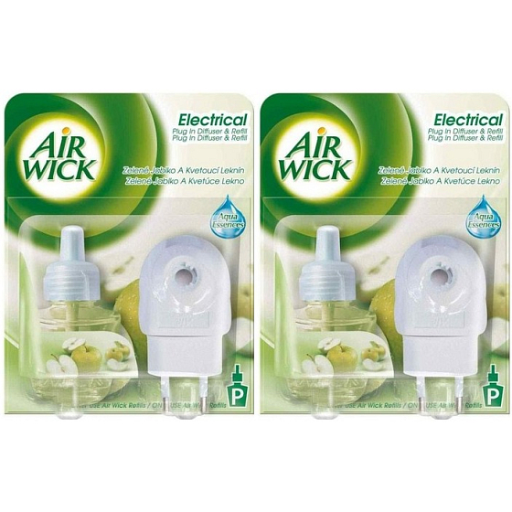 Air Wick Electric Zelené Jablko a Kvitnúce Lekno kompletné strojček 2 x 19 ml