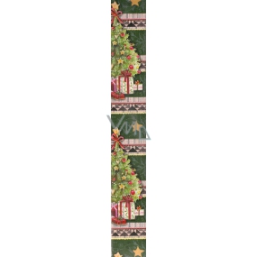 Nekupto Darčekový baliaci papier 70 x 200 cm Vianočné Tmavozelený darčeky pod stromčekom