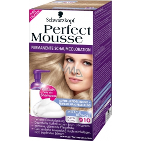 Perfect Mousse Inovatívna farbiaca pena na vlasy 910 Platinová blond